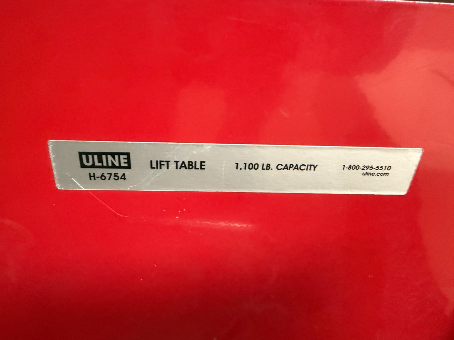 ULINE H-6754 LIFT TABLE 1,100LBS CAPACITY