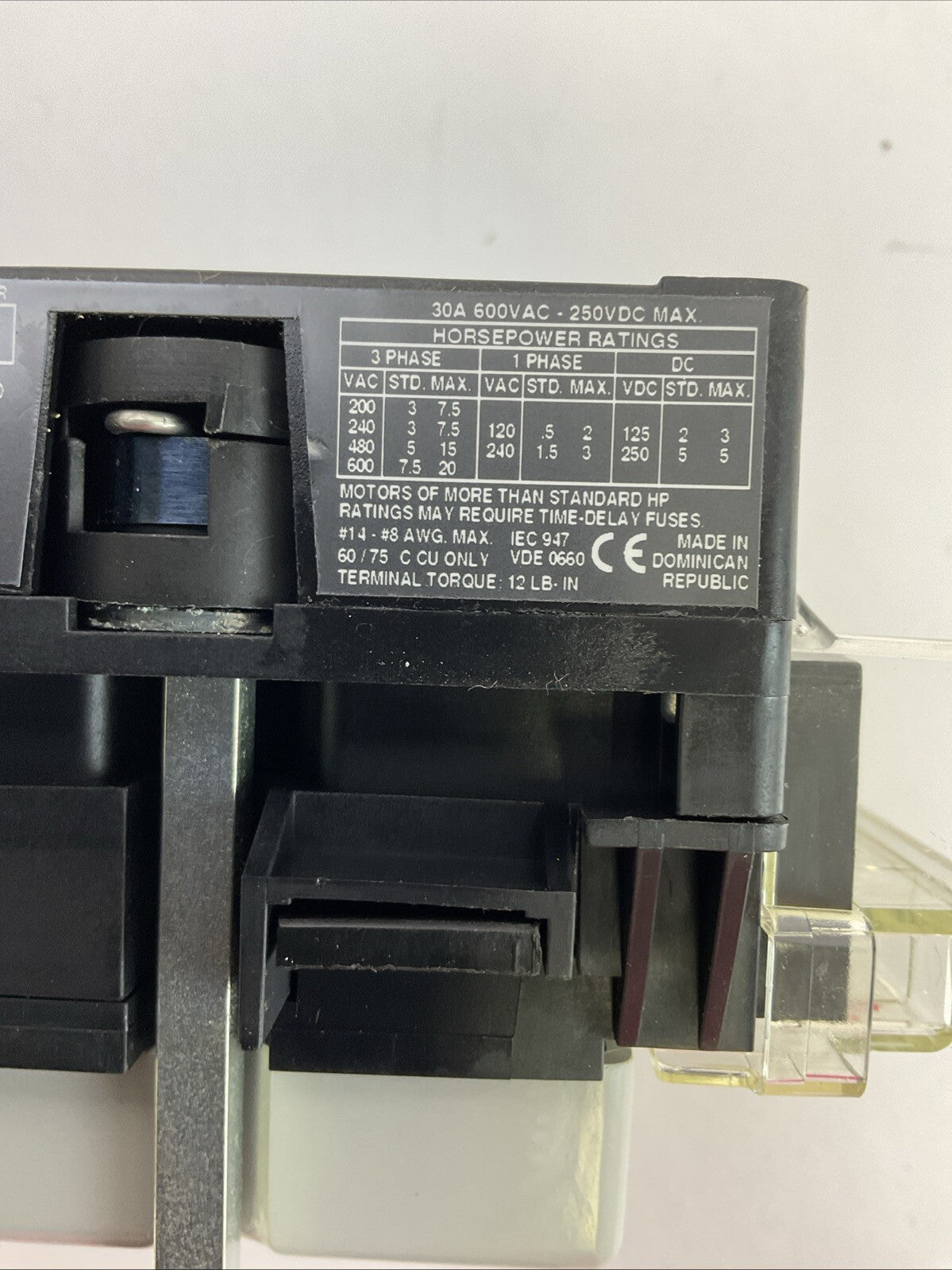 ALLEN BRADLEY 194R-NN030P3 SER B MOLDED CASE SWITCH 600VAC 250VDC 194R-HSA