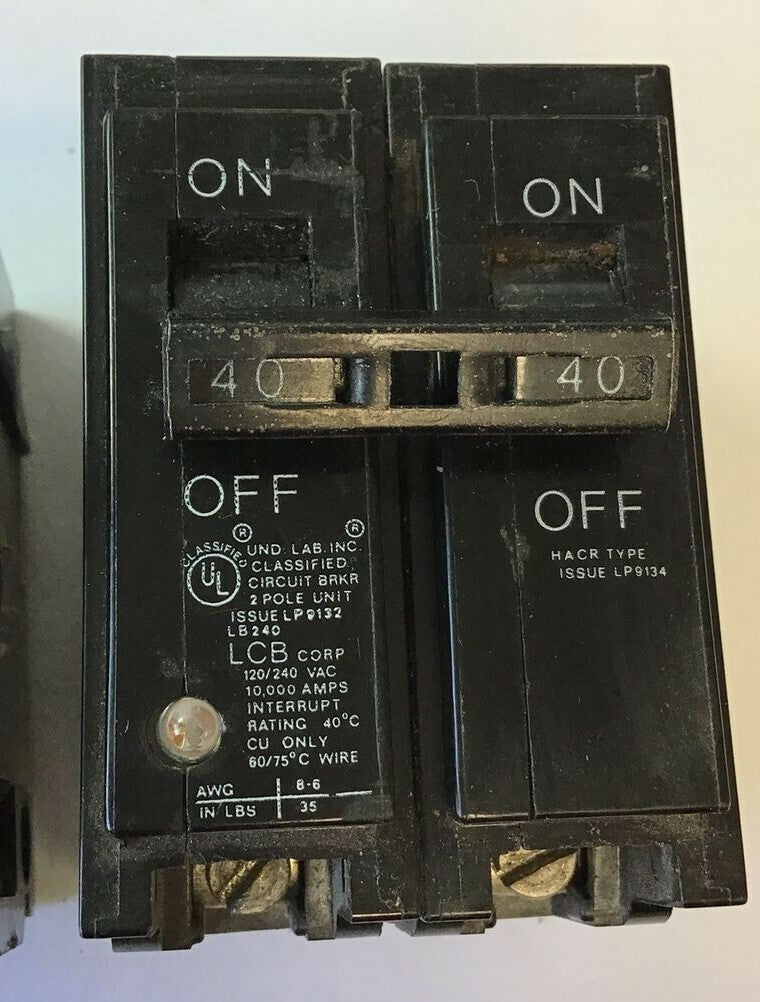 LCB CORP.  LB240 CIRCUIT BREAKER 120/240VAC  ***LOTOF2***