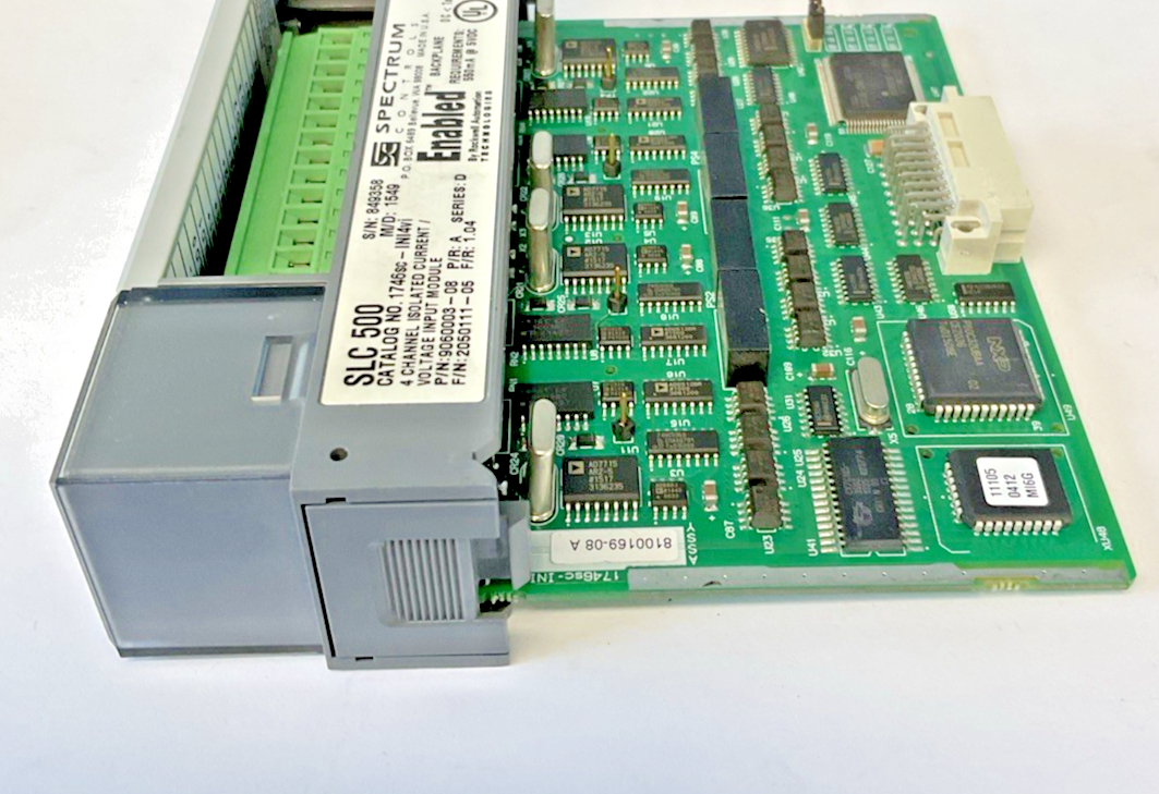 SPECTRUM CONTROL 1746SC-INI4VI 4 CHANNEL INPUT MODULE SER.D REV.1.04 SLC500 PR.A