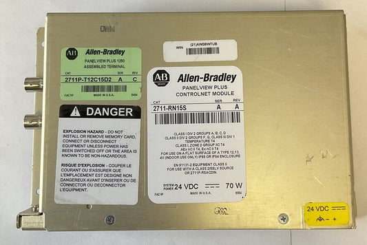 ALLEN BRADLEY 2711-RN15S PANELVIEW PLUS CONTROLNET MODULE SER.A REV.A 24VDC 70W