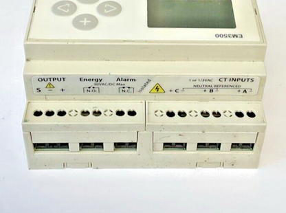 SCHNEIDER ELECTRIC EM3550 COMPACT ENERGY METER HW REV: 01B  0.1A 50/60HZ