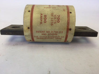 SHAWMUT AMPTRAP A70P800 FUSE 800 AMP 700 VOLTS TYPE 4 FORM 101