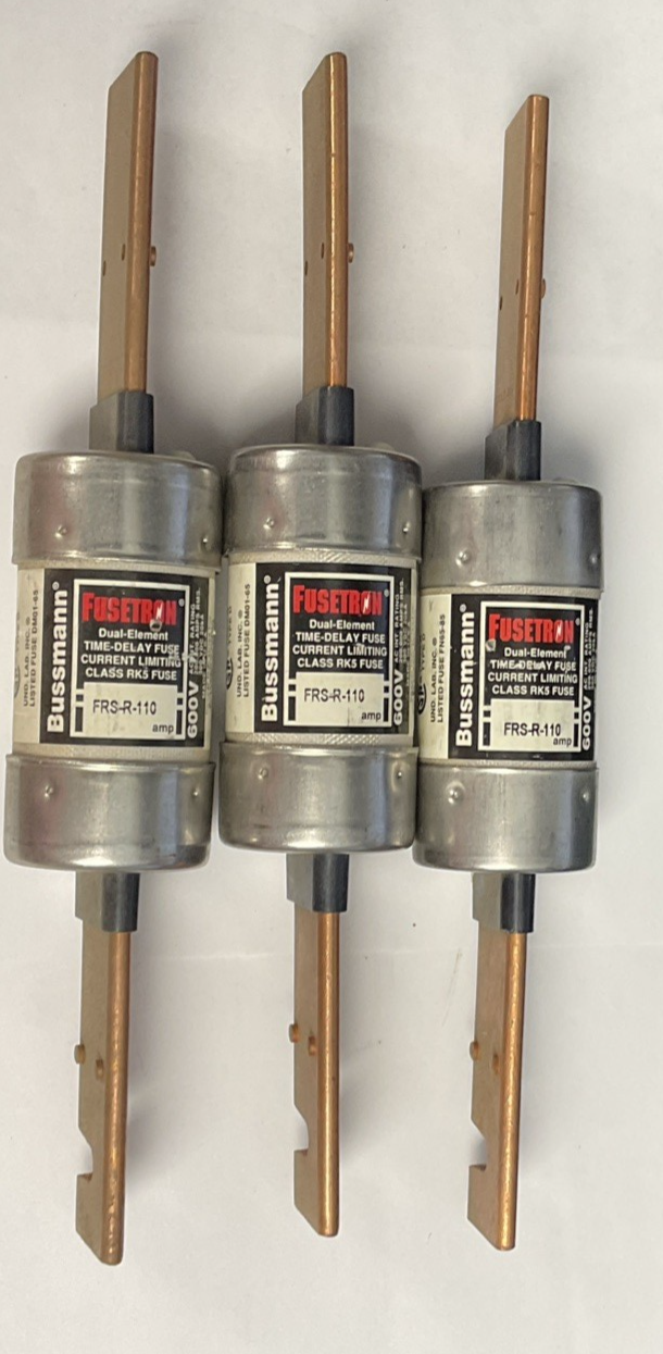 COOPER BUSSMANN FRS-R-110 FUSETRON FUSE 600VAC 300VDC 110A ***LOTOF3***