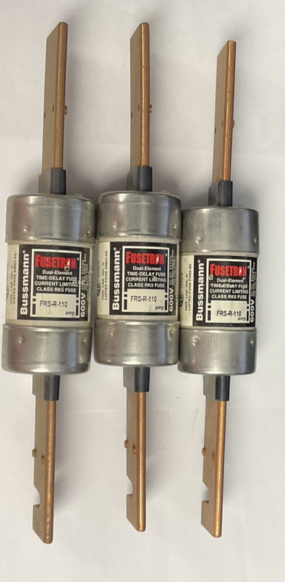 COOPER BUSSMANN FRS-R-110 FUSETRON FUSE 600VAC 300VDC 110A ***LOTOF3***