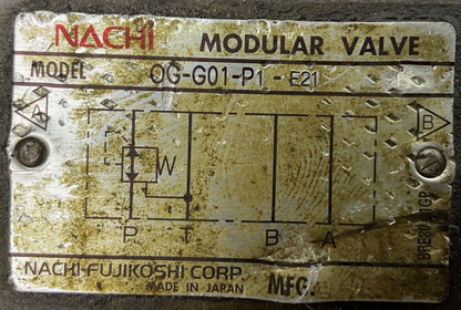 NACHI OG-G01-P1-E21 MODULAR VALVE