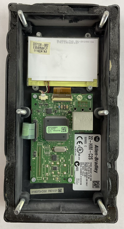 ALLEN BRADLEY 22-HIM-C2S SER C FIRMWARE V3.001 PANEL MOUNT LCD HIM