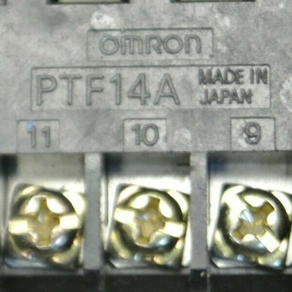 LOT of 3 / OMRON PTF14A RELAY SOCKET BASE / 14-PIN / 10A, 240V MAX