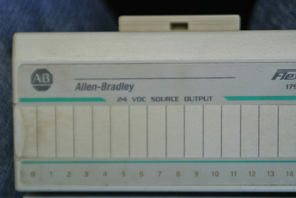 ALLEN-BRADLEY 1794-OB16 24V SOURCE OUTPUT MODULE / w/ 1794-TB2 BASE / TERM BLOCK