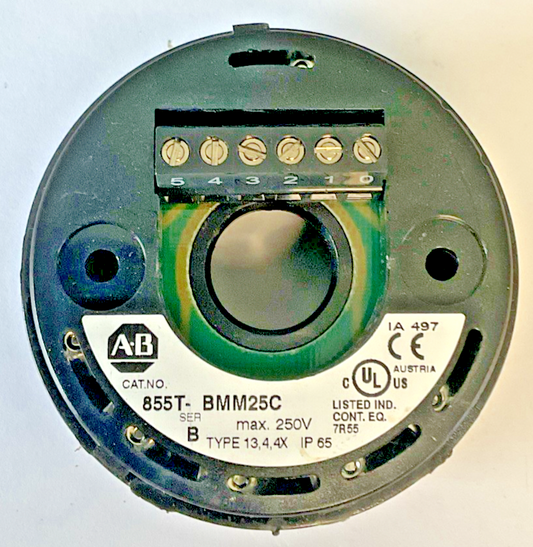 ALLEN BRADLEY 855T-BMM25C STACK LIGHT BASE SER.B 250V