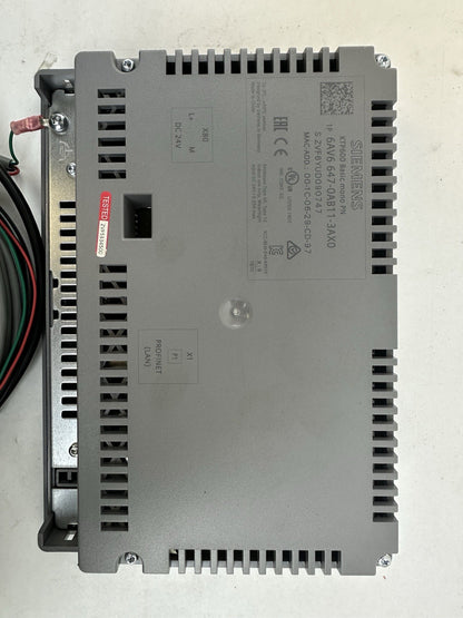 SIEMENS 6AV6 647-0AB11-3AX0 SIMATIC KTP600 BASIC MONO PN HMI TOUCH PANEL