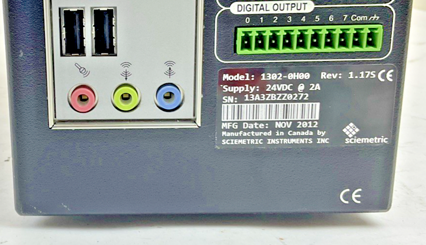 SCIEMETRIC 1302-0H00 SIGPOD CONTROL MODULE REV. 1.175 24VDC 2A