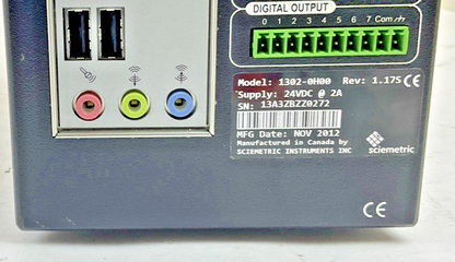 SCIEMETRIC 1302-0H00 SIGPOD CONTROL MODULE REV. 1.175 24VDC 2A