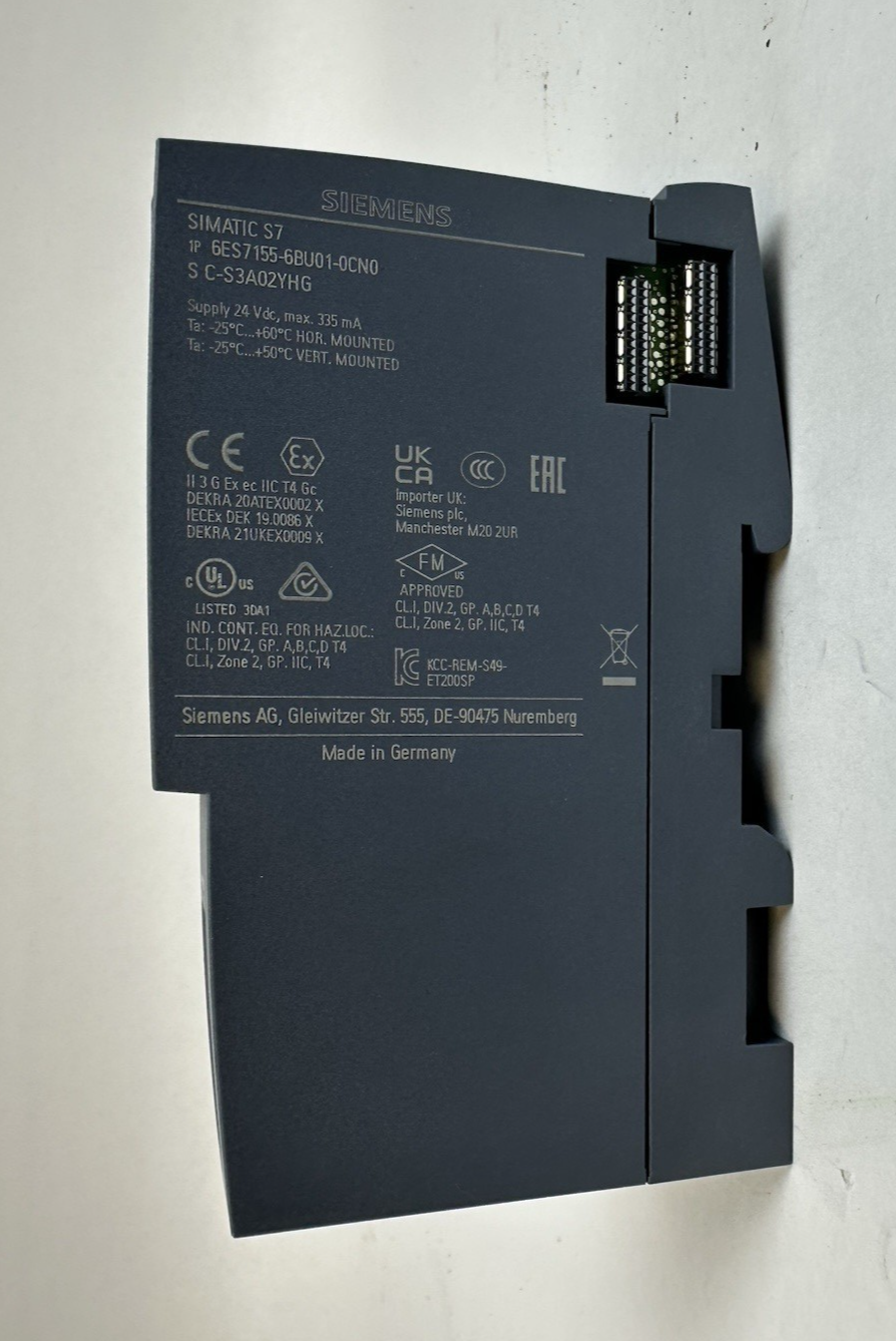 SIEMENS 6ES7155-6BU01-0CN0 SIMATIC ET 200SP PROFIBUS INTERFACE MODULE 24VDC