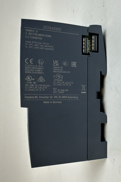 SIEMENS 6ES7155-6BU01-0CN0 SIMATIC ET 200SP PROFIBUS INTERFACE MODULE 24VDC