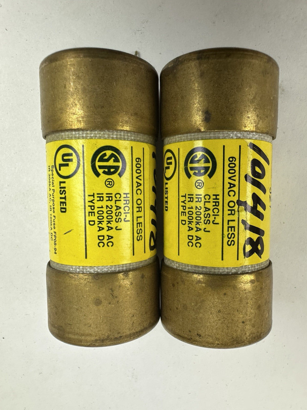 BUSS LOW-PEAK DUAL-ELEMENT TIME DELAY FUSE LPJ-45SP 45A 600VAC LOTS OF 2