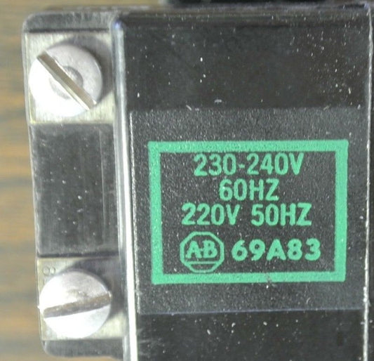 ALLEN-BRADLEY 69A83 COIL SIZE 00 220/50Hz, 230-240V/60Hz  NEW SURPLUS  LOT of 10