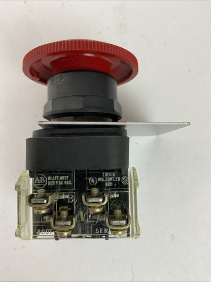 ALLEN BRADLEY 800H-FRXJT6A1 RED EMERGENCY PUSH BUTTON TWIST TO RELEASE SER F