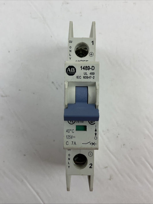 ALLEN-BRADLEY 1489-D1C070 SER A CIRCUIT BREAKER 125VDC 7AMP