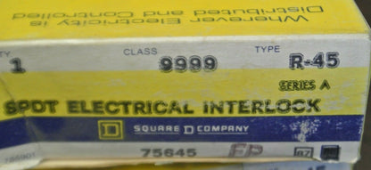 SQUARE D 9999 R-45 Ser. A / SPDT ELECTRICAL INTERLOCK / 75645