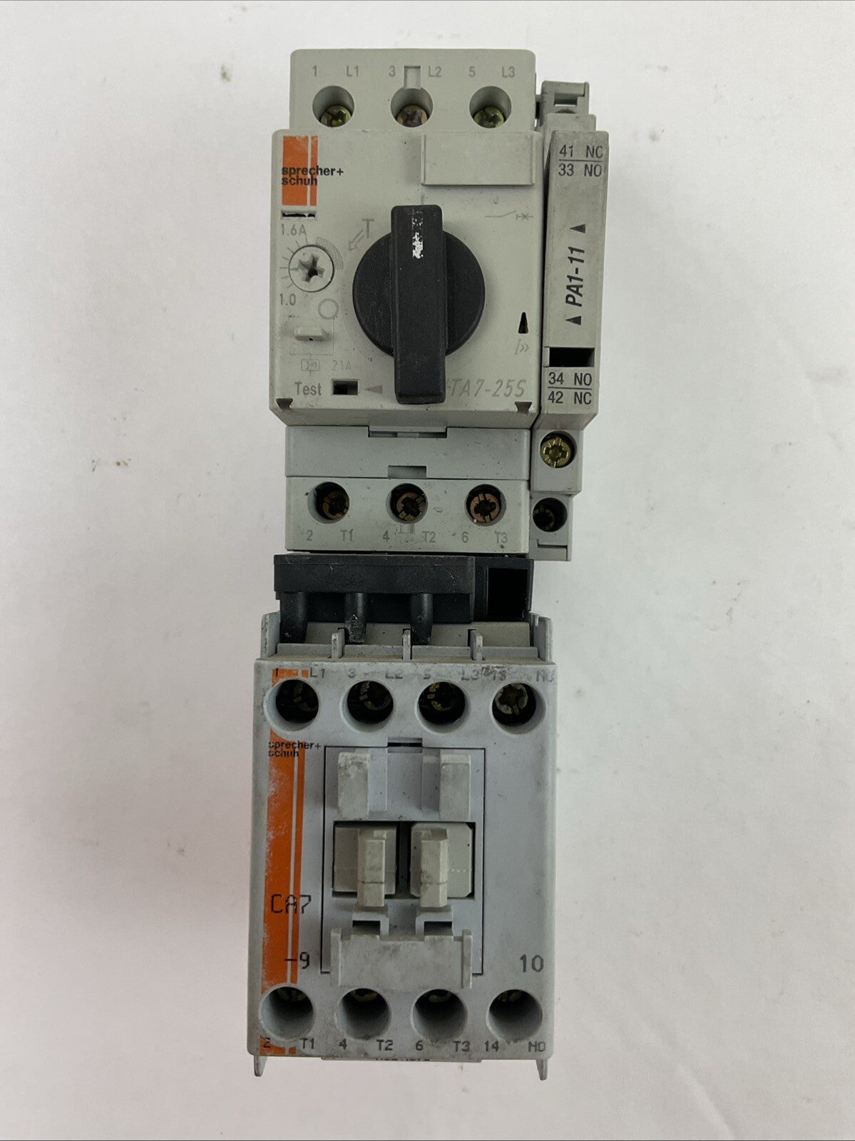 SPRECHER+SCHUH KTA7-25S-1.6A CIRCUIT BREAKER 1.0-1.6A CA7-9-10 CONTACTOR 277V