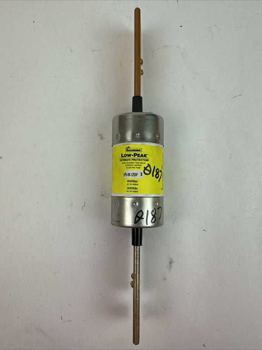 BUSSMANN LPS-RK-125SP 600VAC 300VDC 125A LOW-PEAK FUSE (LOT OF 2)