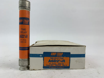 Gould Shawmut Amp-trap 2000 A6D2 1/4R 2 1/4A 600V Fuse "Lot of 10"