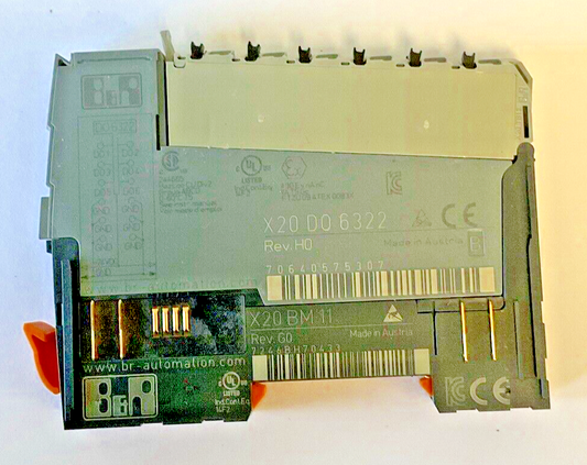 B&R AUTOMATION PLC MODULE OUTPUT X20DO6322 REV.H0 X20BM11 REV.G0