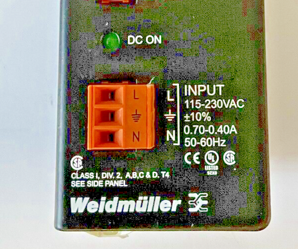 WEIDMULLER 992748 0012 CONNECTPOWER POWER SUPPLY 12VDC 3A