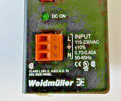 WEIDMULLER 992748 0012 CONNECTPOWER POWER SUPPLY 12VDC 3A