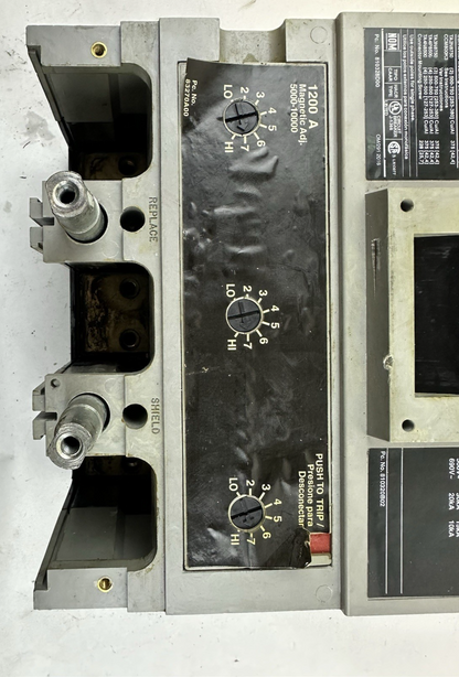 SENTRON SERIES ITE ND63F120 CIRCUIT BREAKER 1200AMP 600VAC 3P 1000AMP TRIP UNIT