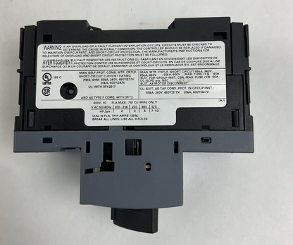 SIEMENS 3RV2011-1JA20 SIRIUS MOTOR PROTECTOR CIRCUIT BREAKER 7-10A 600V