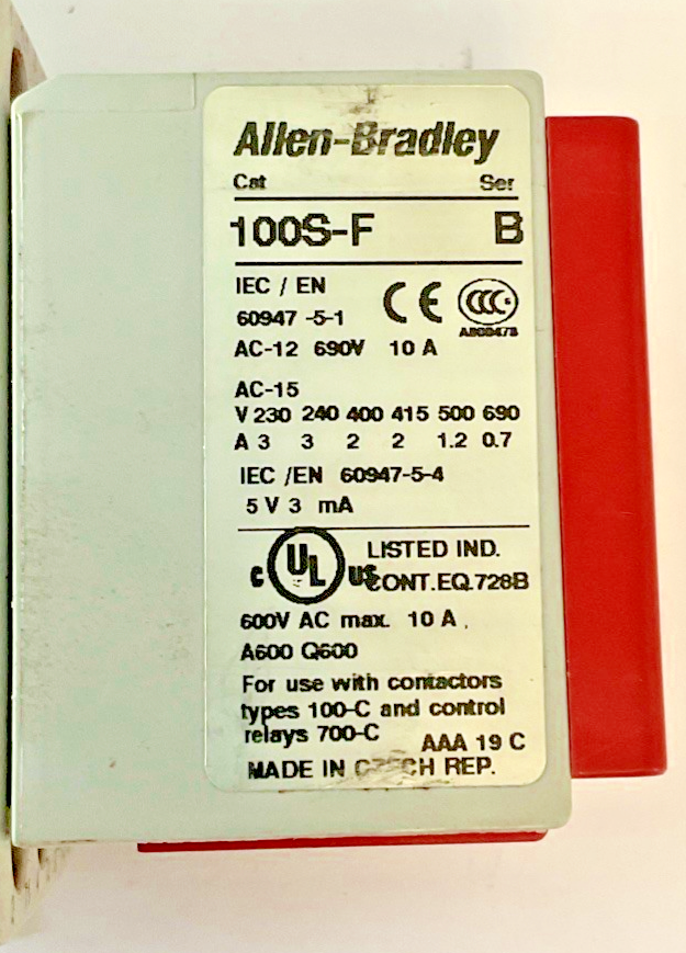 ALLEN BRADLEY 100S-C16DJ14BC CONTACTOR SER.B | 100-C16D*10 W/ 100S-F