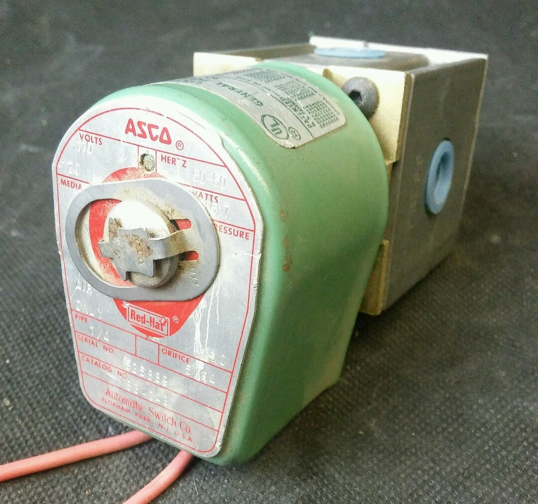 ASCO 8340A3 RED-HAT VALVE 110/120V 1/4" PIPE 5/64 ORIFICE 150psi AIR