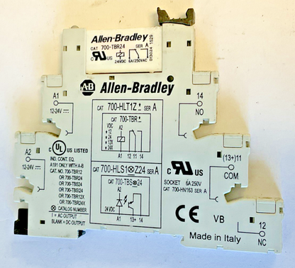 ALLEN BRADLEY 700-HLT1Z SOLID STATE RELAY SER.A W/700-TBR24 SER.A RELAY*LOTOF6*