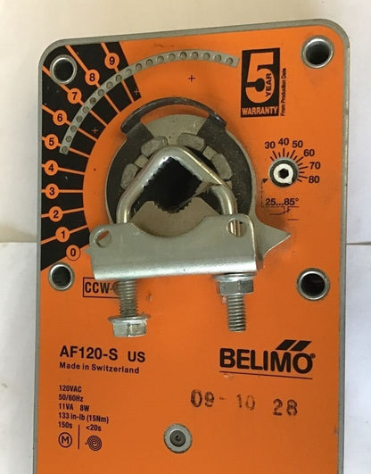 BELIMO AF120-S SPRING RETURN ACTUATOR 120VAC 50/60HZ 11VA 8W