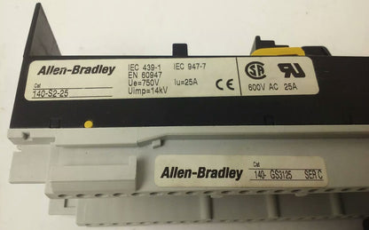 ALLEN BRADLEY 140-GS3125 CONTACTOR RELAY SWITCH,60MM 54MM,600V 25A W/ 140-S2-25