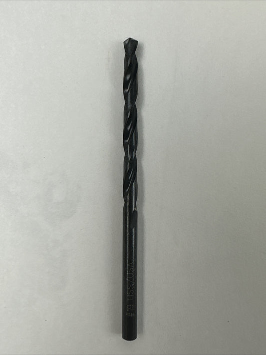 DRILLCO 480A019 HSS HD WIRE SIZE DRILL BIT SIZE 19 (LOT OF 12)