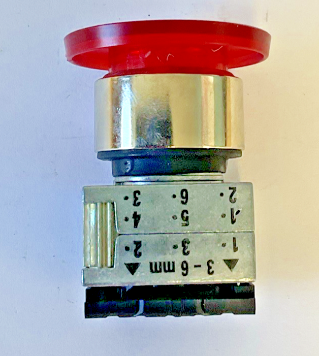 SIEMENS 3SB35 01-1GB61 MUSHROOM-SHAPED PUSHBUTTON