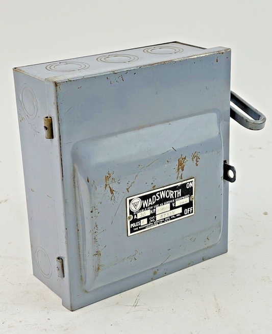 WADSWORTH ELECTRIC - 8733N - ENCLOSED SWITCH - 4 POLE, 30A, 240 VAC