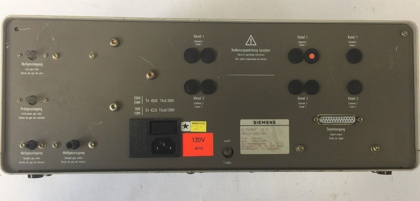 SIEMENS 7MB1122-1DA13-1BA1 ULTRAMAT 21P CO GAS ANALYZER