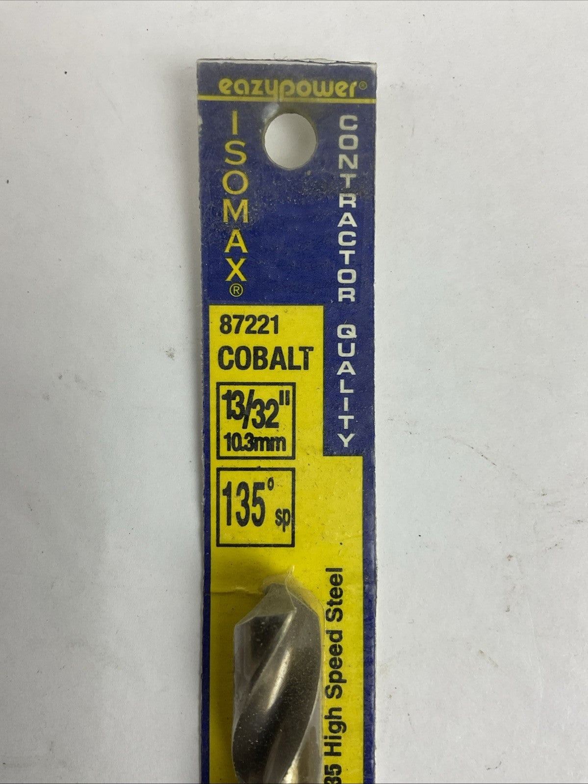 EAZYPOWER 87221 COBALT 13/32" 10.3mm 135°sp ISOMAX DRILL BIT CONTRACTOR QUALITY