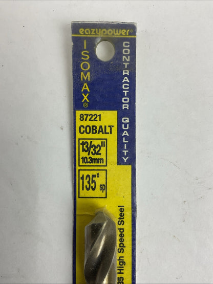 EAZYPOWER 87221 COBALT 13/32" 10.3mm 135°sp ISOMAX DRILL BIT CONTRACTOR QUALITY