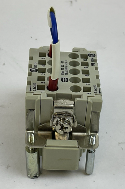 HARTING HAN 10ES-M INDUSTRIAL MALE CONNECTOR 16 A 500 V HAN10ESM