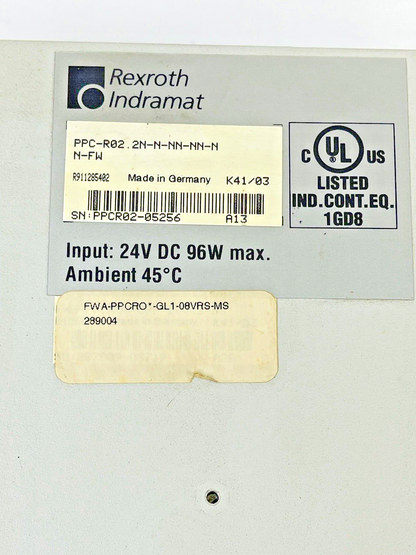REXROTH INDRAMAT - PPC-R02.2N-N-NN-NN-N-N-FW - SERVO CONTROLLER -24V DC, 96W MAX