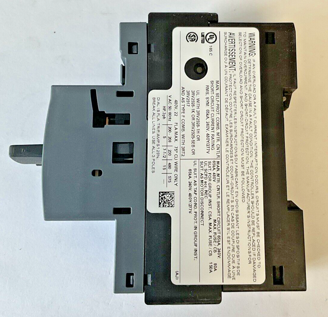 SIEMENS 3RV2021-4CA10 MOTOR CONTROL 16-22A
