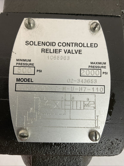 VICKERS CT5-060C-C-M-U-H7-110 SOLENOID CONTROLLED RELIEF VALVE 500-2000PSI