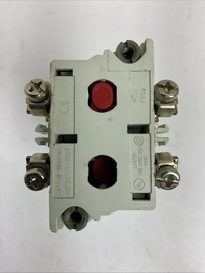 CUTLER HAMMER 10250ED1117-3KG ILLUMINATED SELECTOR SWITCH 3 POS GREEN KNOB 120V