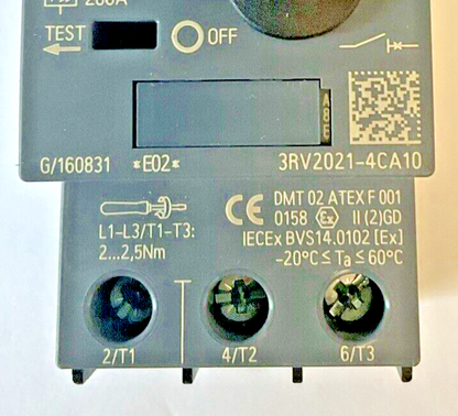 SIEMENS 3RV2021-4CA10 MOTOR CONTROL 16-22A
