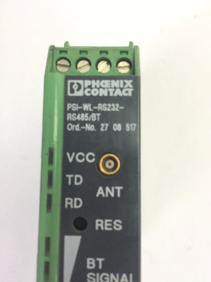PHOENIX CONTACT PSI-WL-RS232-RS485/BT BLUETOOTH CONVERTER WIRELESS TRANSMISSION